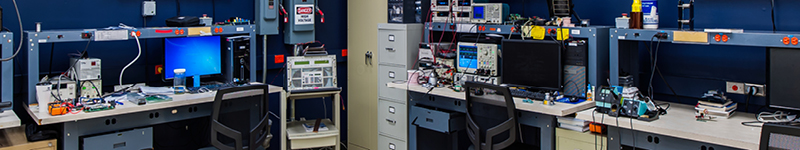 Computers and equipment inside CPES lab facilities.