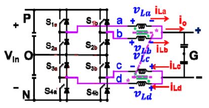 Image of three-level dc-dc converter with integrated coupled inductors.